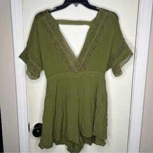 Forever 21 Green Romper